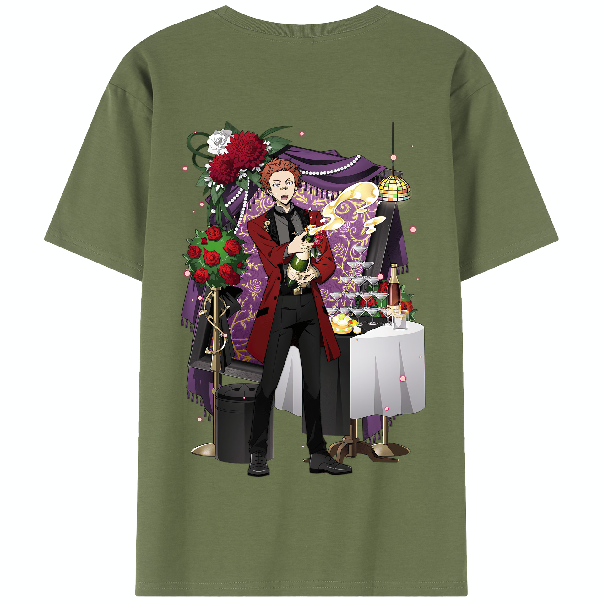 （画像用） 文豪ストレイドッグス Bungo Stray Dogs 綿100％半袖Tシャツ（背面プリント）